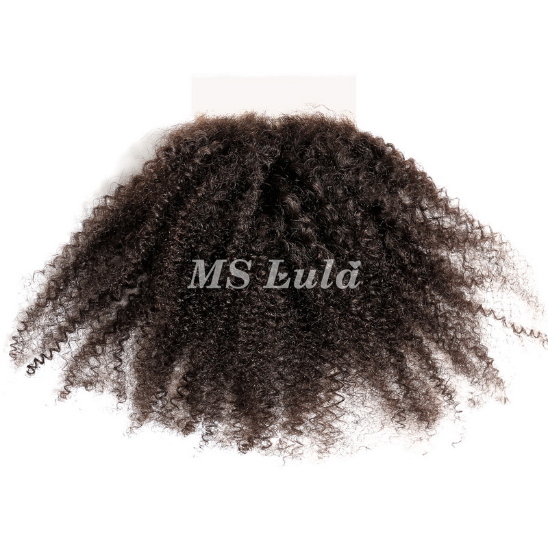 Virgin Hair Afro Kinky Curly 4x4 5x5 6x6 7x7 Transparent Lace Closure - 图片 2